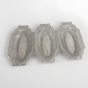 3 EAPG Antique Adams & Co 1880’s Egyptian Sphynx Camel Pyramid Motif Pickle Dish